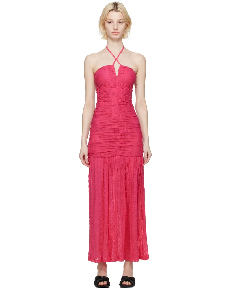 Ganni SSENSE Exclusive Pink Maxi Dress 487