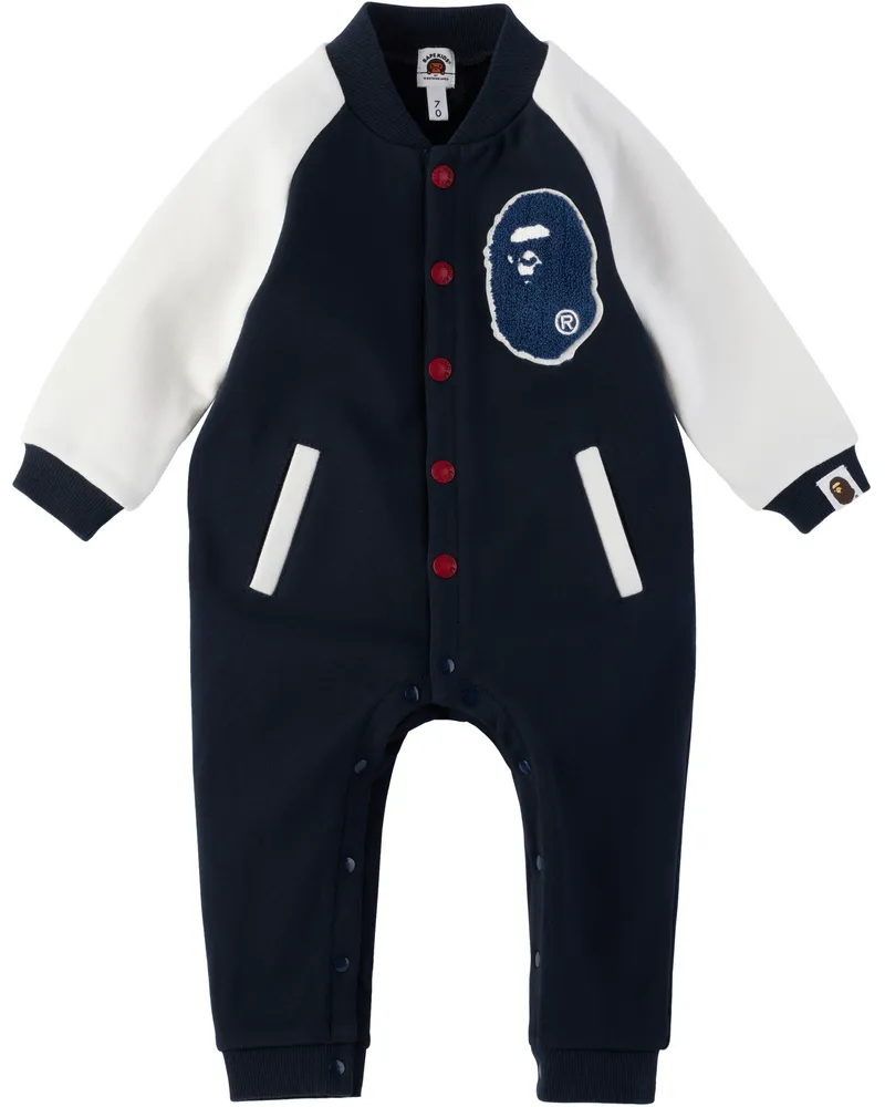 BAPE Baby Navy Varsity Jumpsuit Nvy-navy