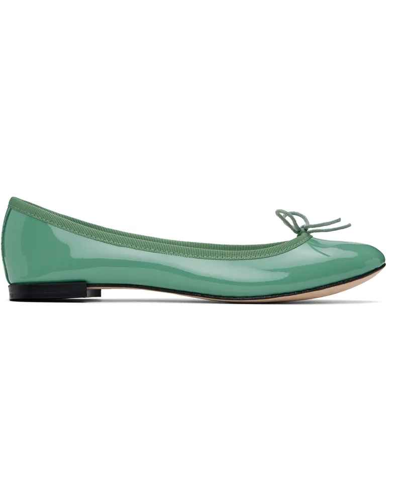 Repetto SSENSE Exclusive Green Cendrillon Ballerina Flats 1155