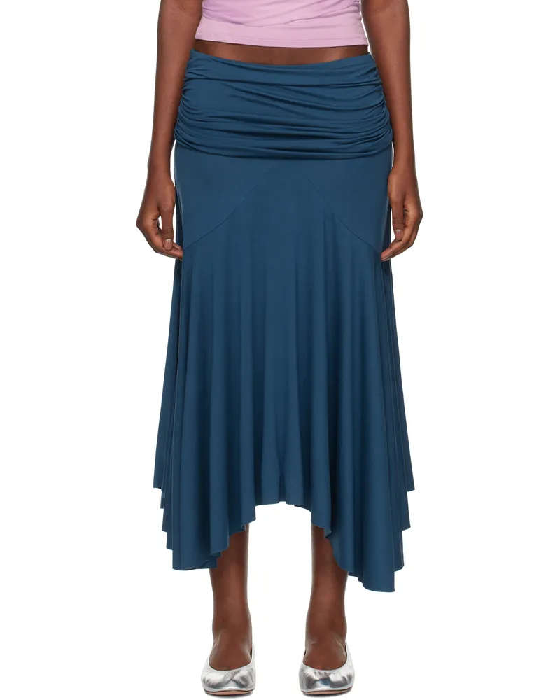GIMAGUAS Navy Fortuna Midi Skirt Navy