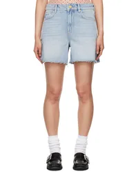 Ganni Blue Heavy Denim Shorts Tint