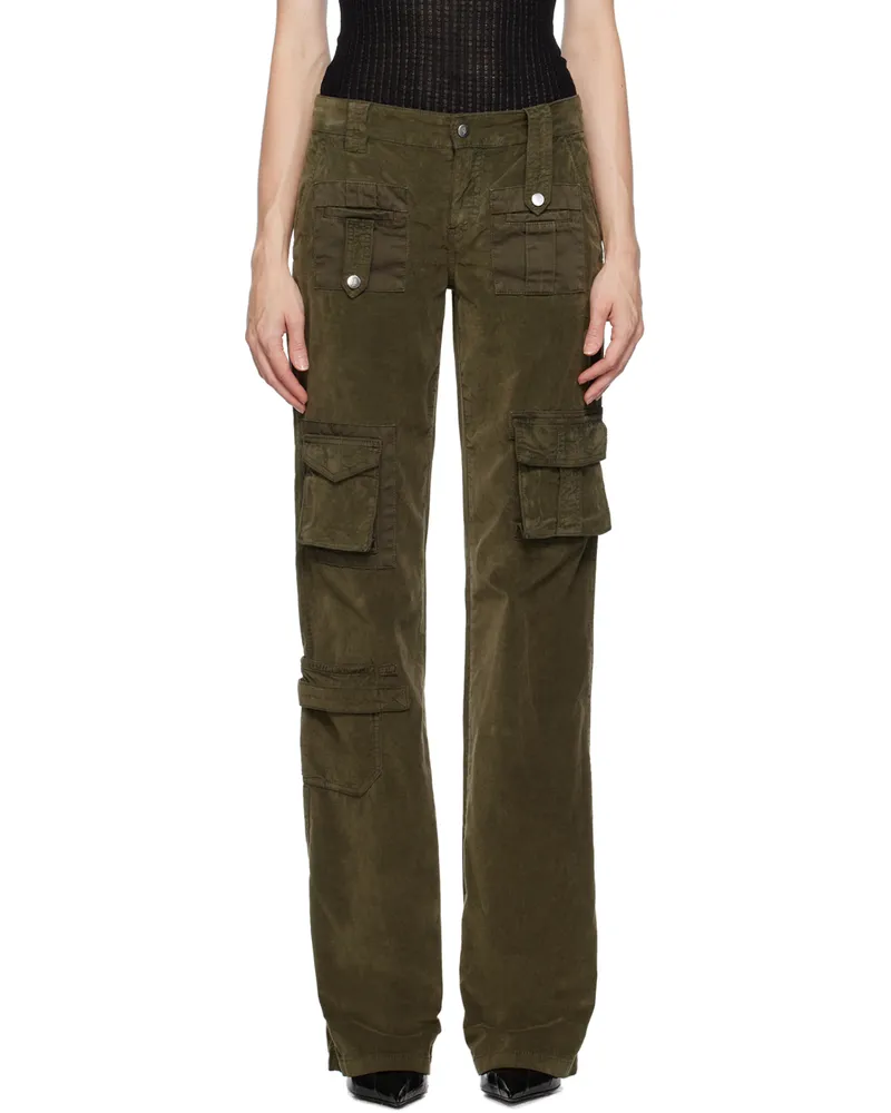 Blumarine Green Straight-Leg Cargo Pants N0520