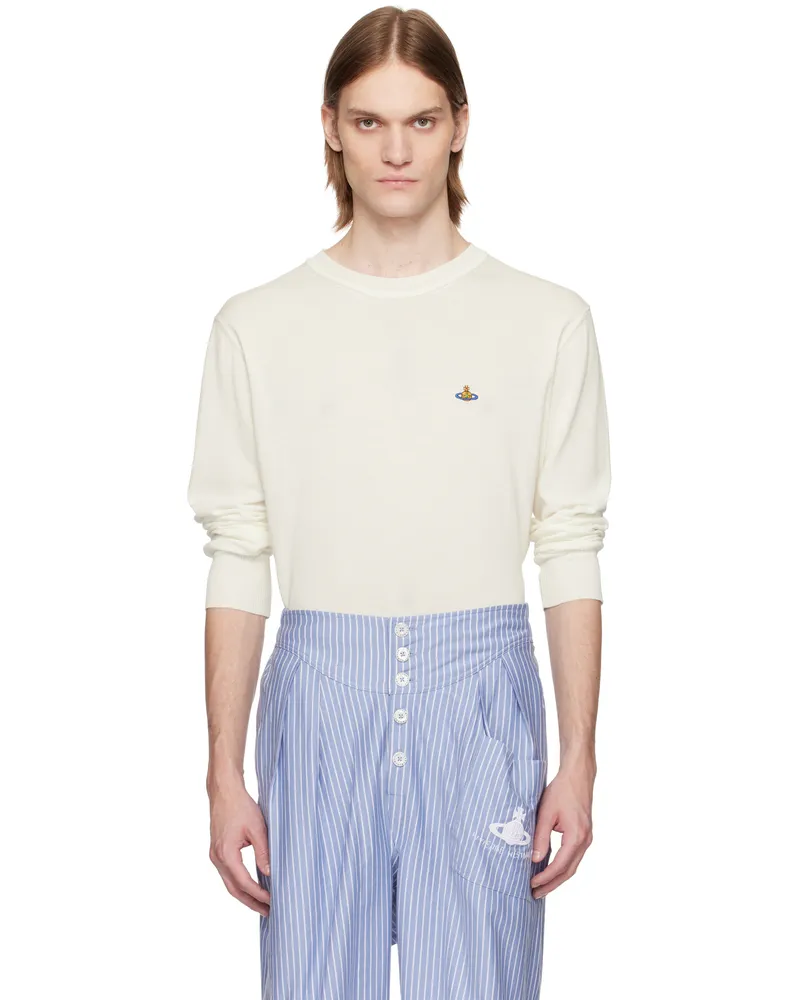 Vivienne Westwood White Alex Round Neck Sweater Ss25-a401
