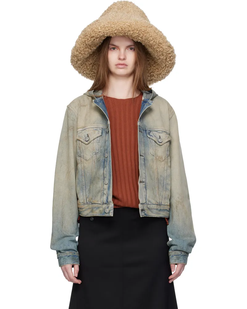 RUSLAN BAGINSKIY Beige Faux-Fur Hat Beige