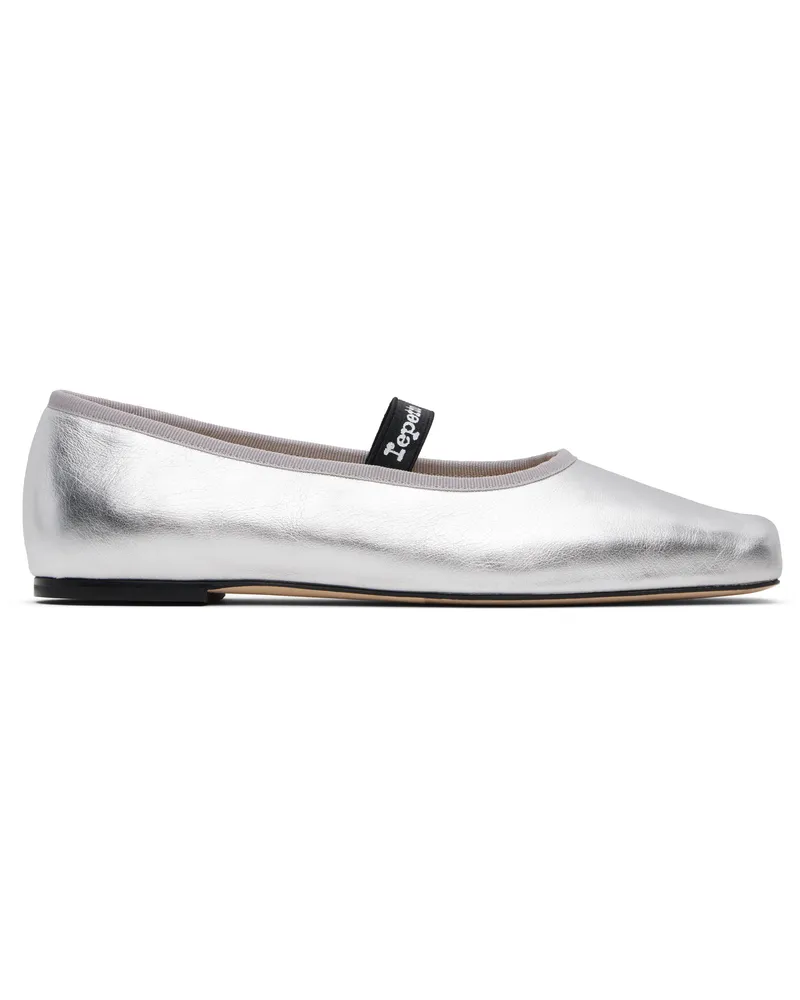 Repetto Silver Lisbeth Ballerina Flats Argent
