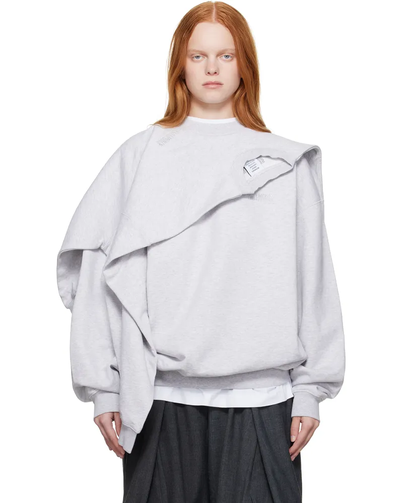 VETEMENTS Gray Double Layered Sweatshirt Grey