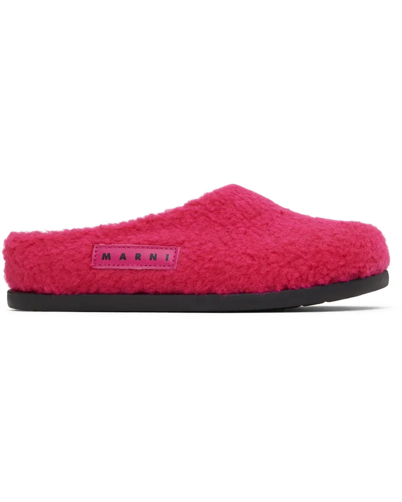 Marni Kids Pink Fussbett Sabot Mules Fuschia