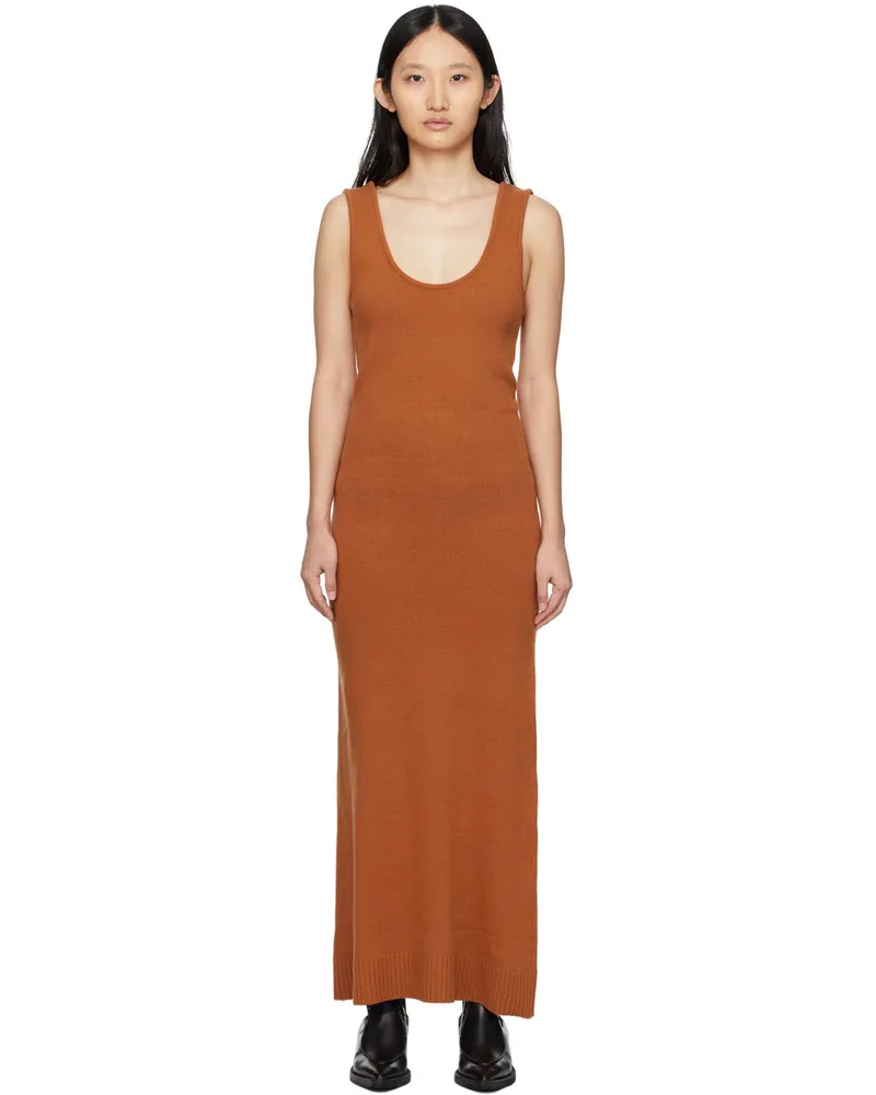 DRAE Orange Knit Dress Orange