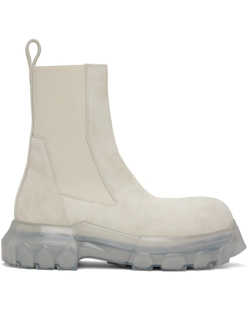 Rick Owens Gray Hollywood Beatle Bozo Tractor Chelsea Boots 410