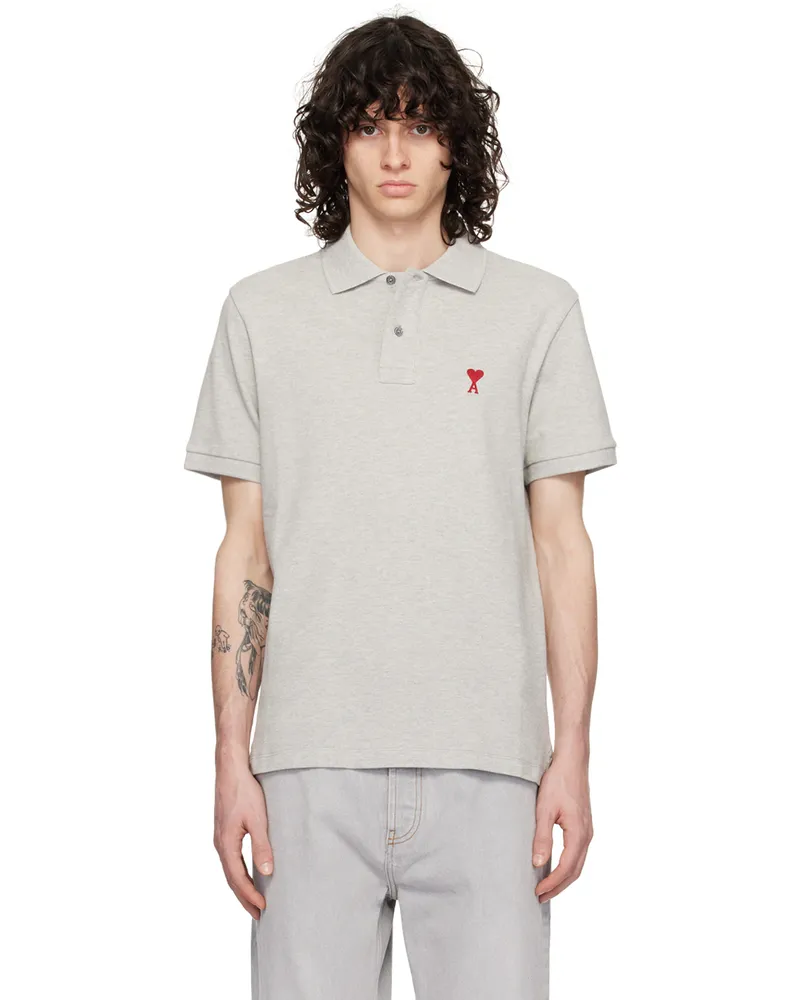 AMI Paris Gray Ami De Cœur Polo 0951