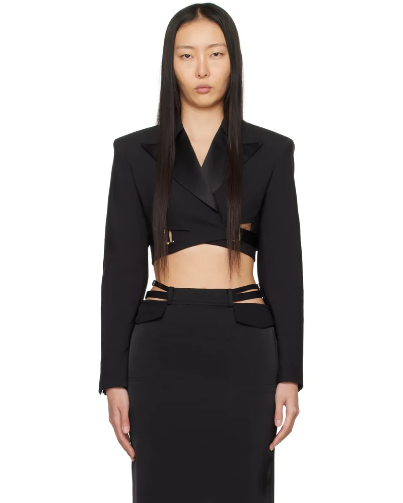 Dion Lee Black Interlock Tuxedo Blazer Black
