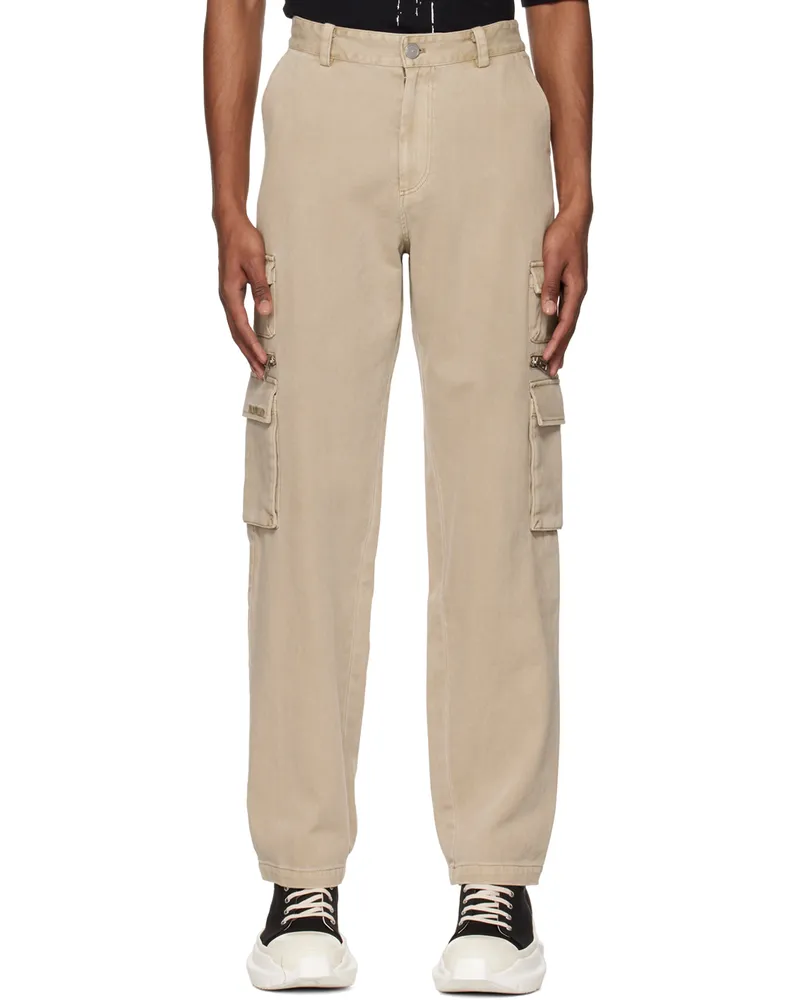Han Kjøbenhavn Tan Engraved Cargo Pants Sand