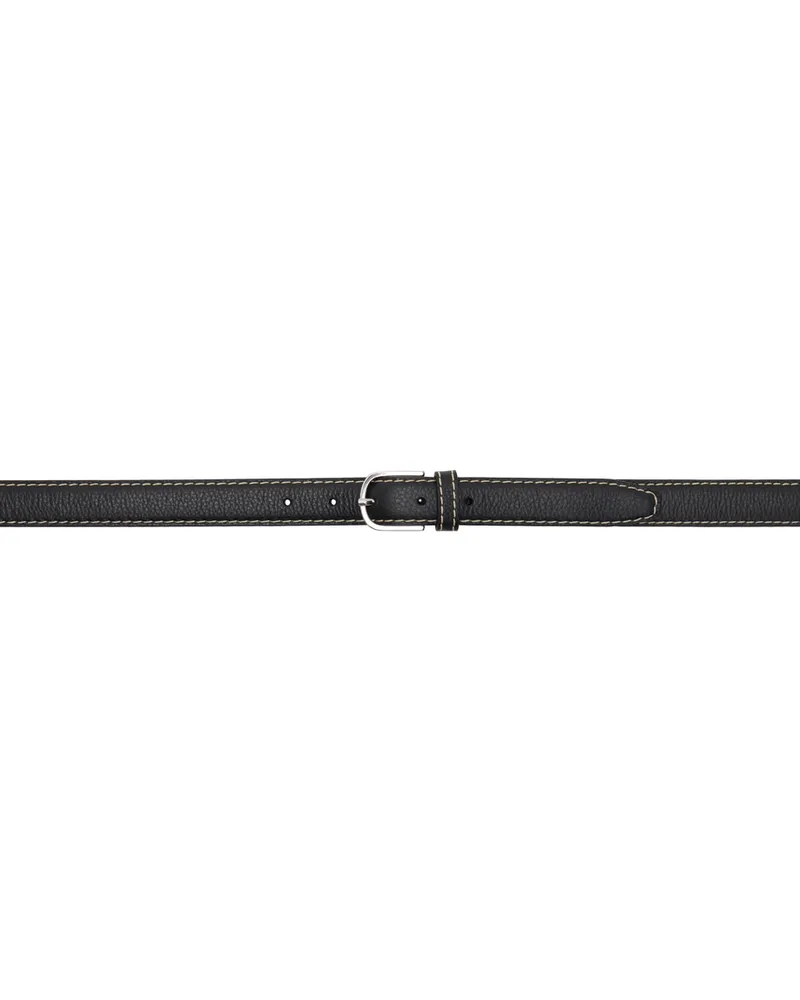 Totême Black Slim Trouser Leather Belt Black