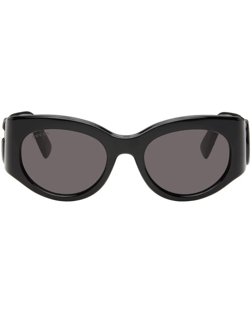 Gucci Black Marmont Monocolor Round Sunglasses 001