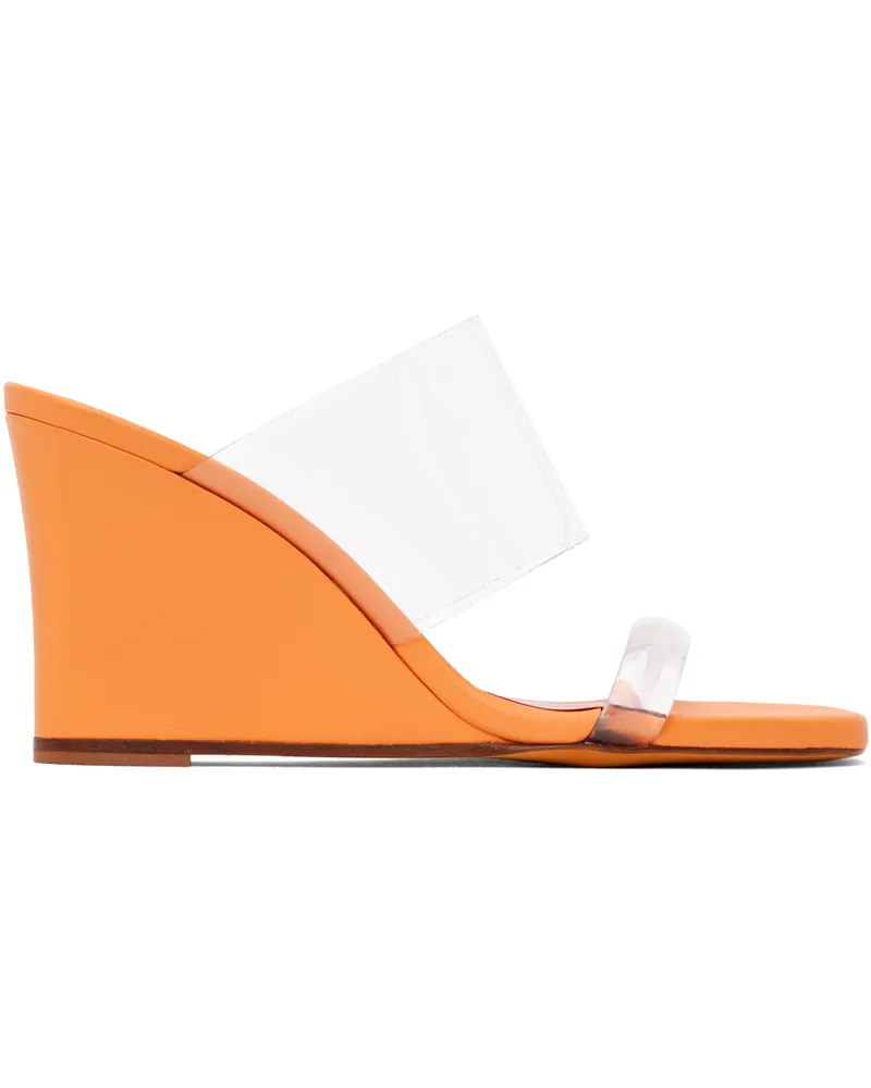 Maryam Nassir Zadeh SSENSE Exclusive Orange Olympia Wedge Sandals Orangina