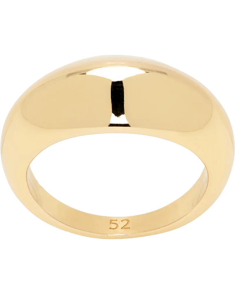 Christophe Lemaire Gold Chunky Drop Ring Ye545