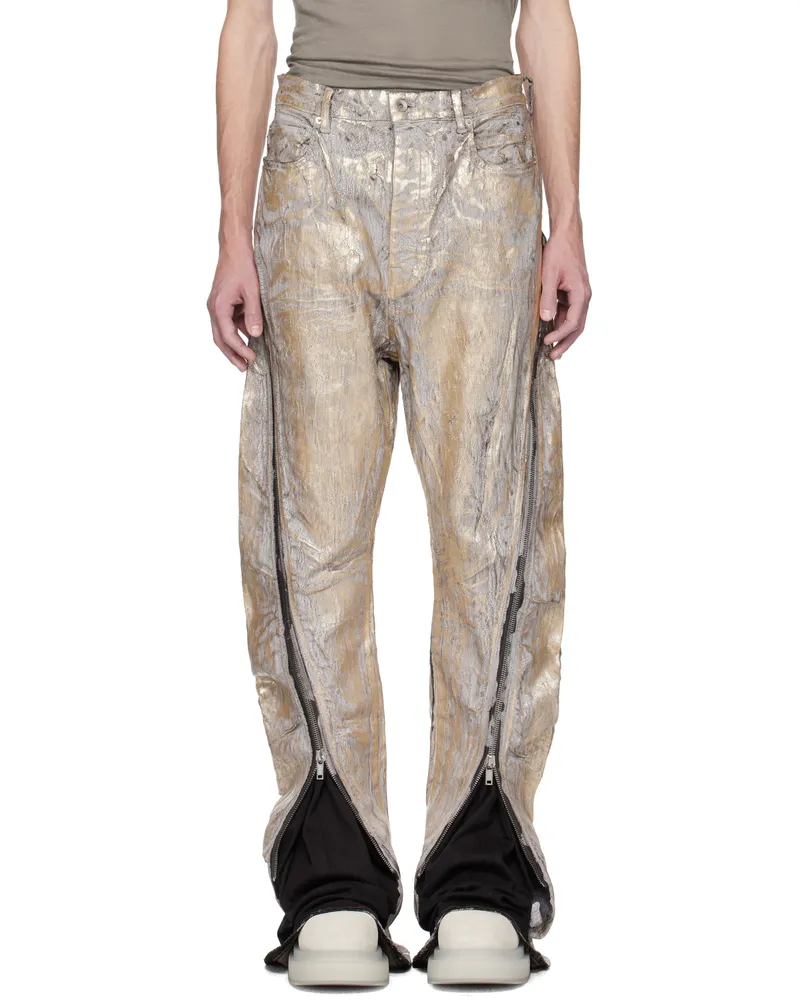 Rick Owens Gold Hollywood Bolan Banana Jeans 02