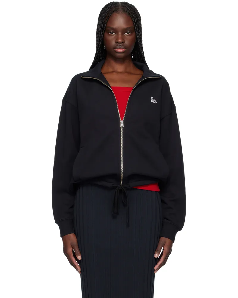 Kitsuné Black Baby Fox Patch Zipped Sweatshirt P199