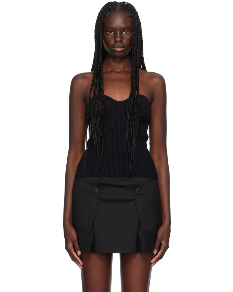 WARDROBE.NYC Black Sweetheart Tank Top Black