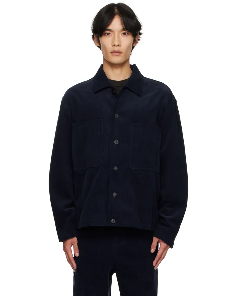 LE 17 SEPTEMBRE Navy Corduroy Layered Pocket Jacket Navy