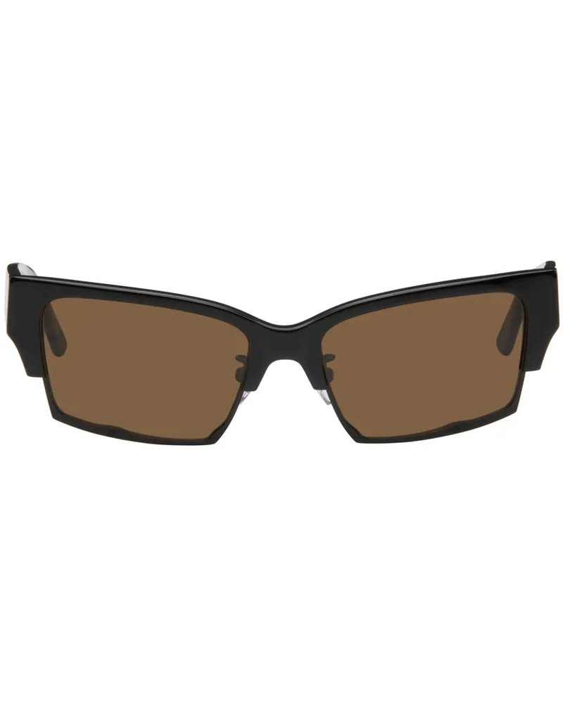 Eckhaus Latta SSENSE Exclusive Black 'The Club' Sunglasses Black