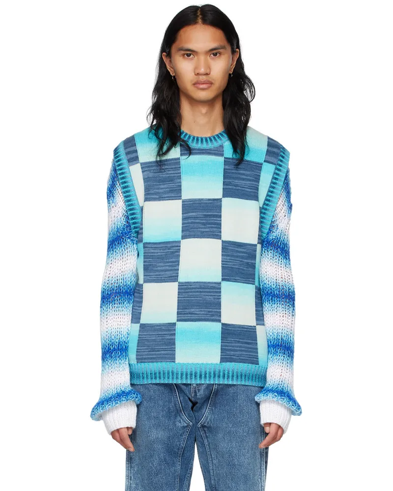 ARG Blue Cotton Vest Blue