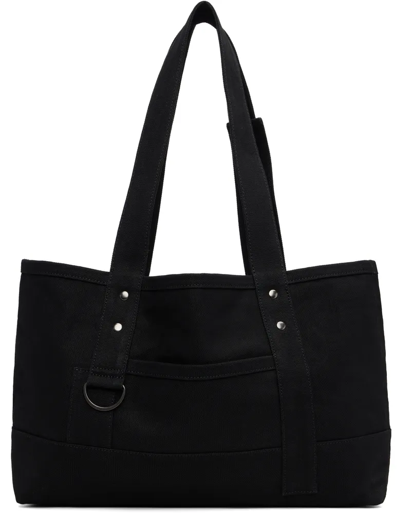 Yohji Yamamoto Black Big Washer Canvas Tote 2
