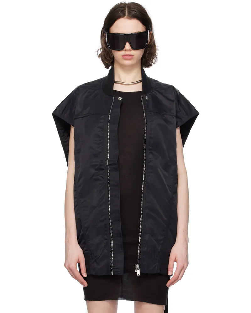 DRKSHDW by Rick Owens Black Jumbo Flight Bomber Jacket 09