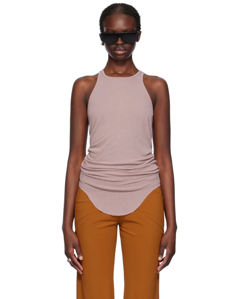 Rick Owens Pink Basic Rib Tank Top 63
