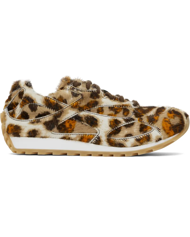 Bottega Veneta Brown & Orange Orbit Sneakers 2729