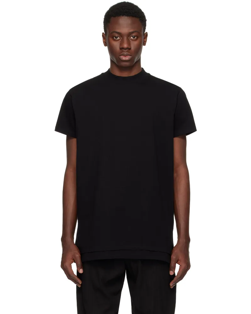 The Viridi-anne Black Crewneck T-Shirt A-black
