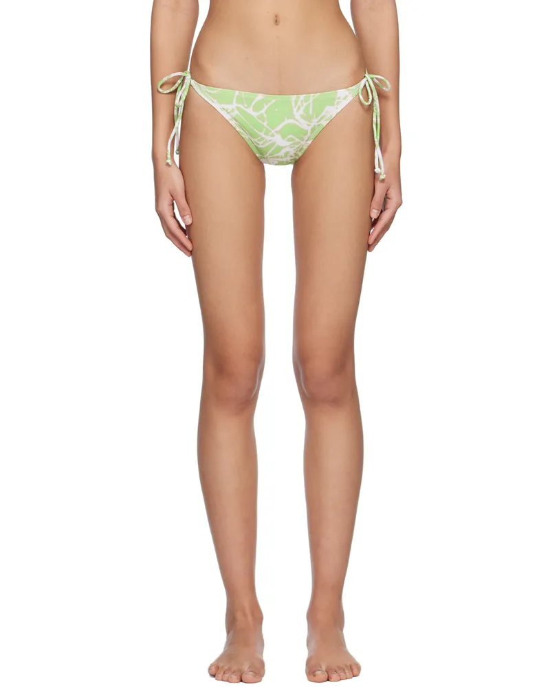 lesugiatelier Green Graphic Bikini Bottom Green