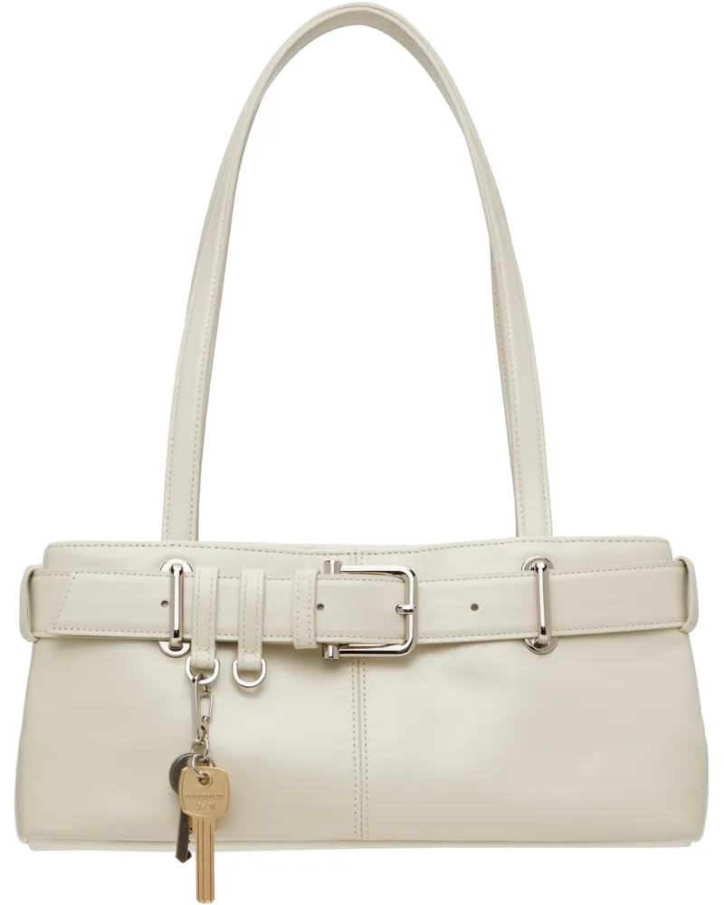 OSOI Off-White Shoulder Brocle Mini Bag Stone