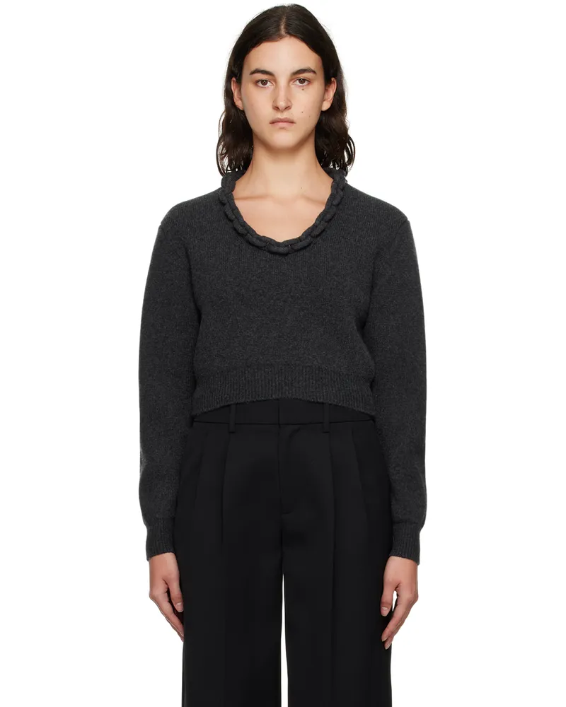 Alexander Wang Gray Scoop Neck Sweater 063