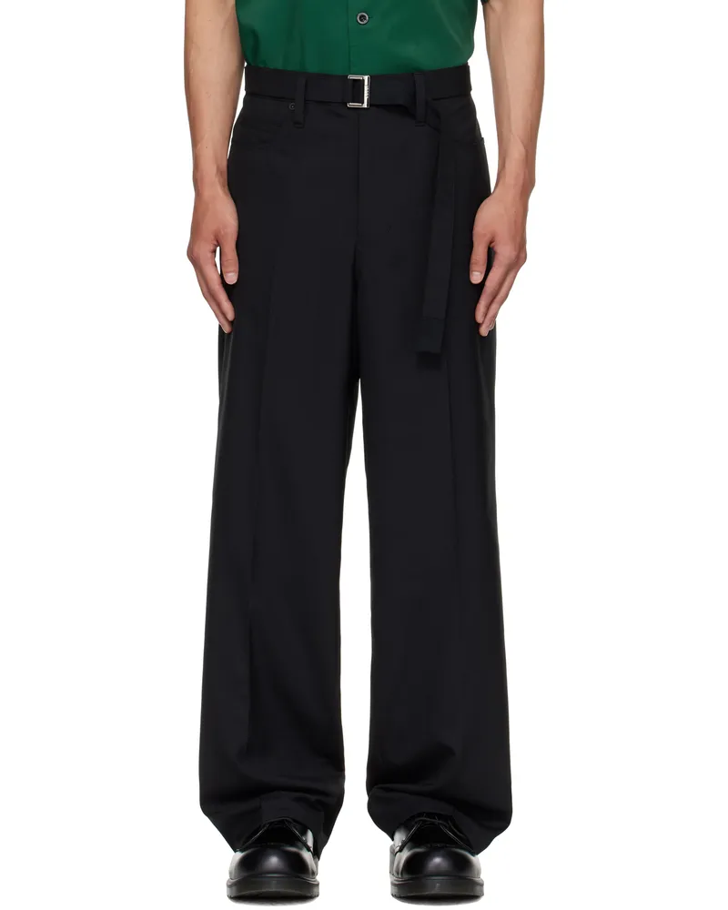 Sacai Black Suiting Trousers 001