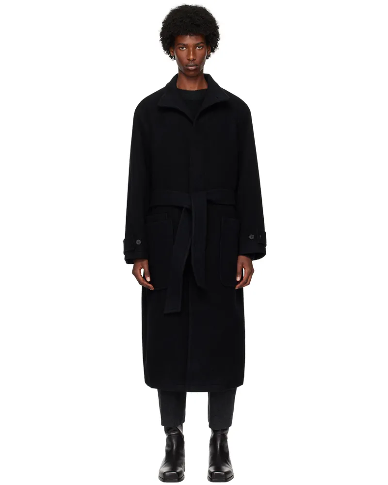 LE 17 SEPTEMBRE Black High Neck Coat Black