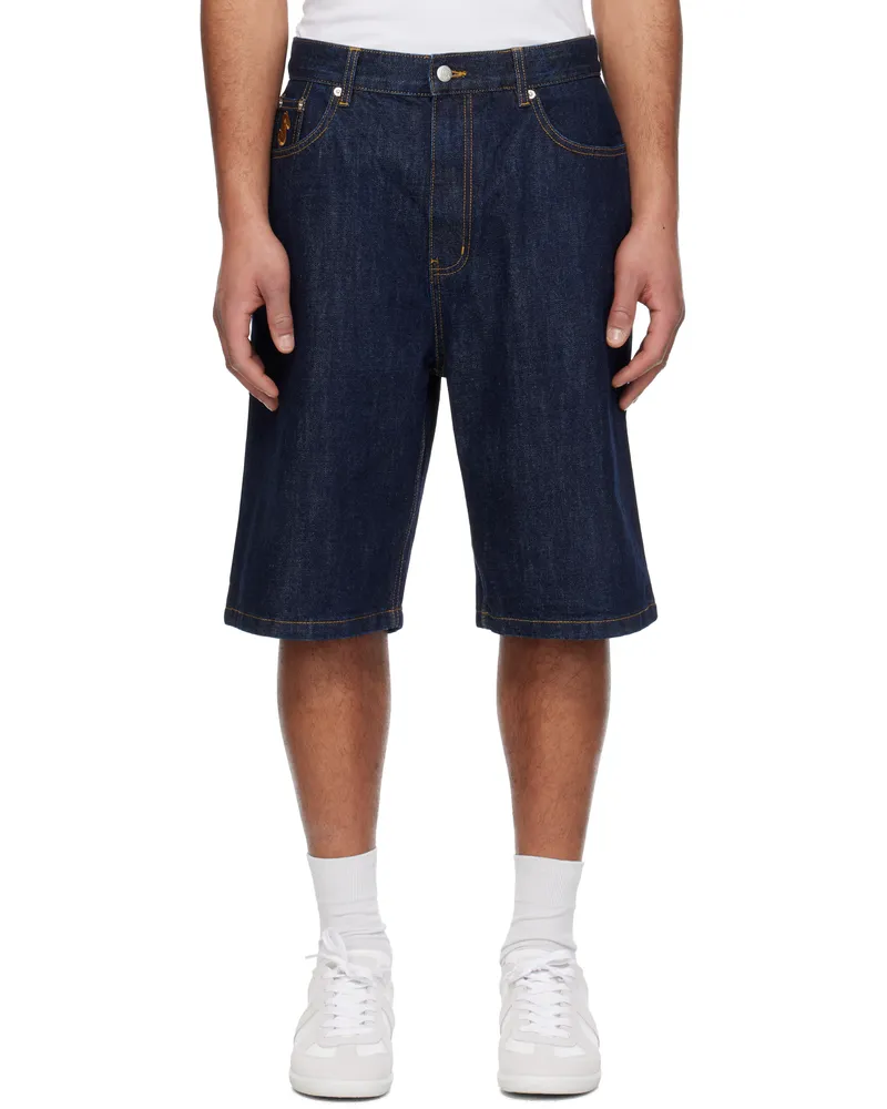 Billionaire Boys Club Blue Astro Denim Shorts Indigo