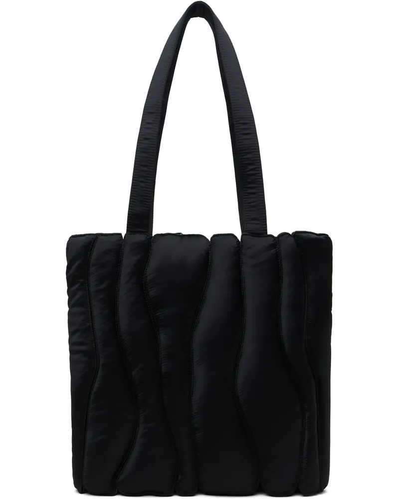 Collina Strada Black Satin Caterpillar Tote Black