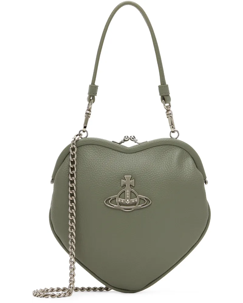 Vivienne Westwood Green Belle Heart Frame Bag Mgreen