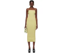 Yellow Barra Vegan Leather Maxi Dress