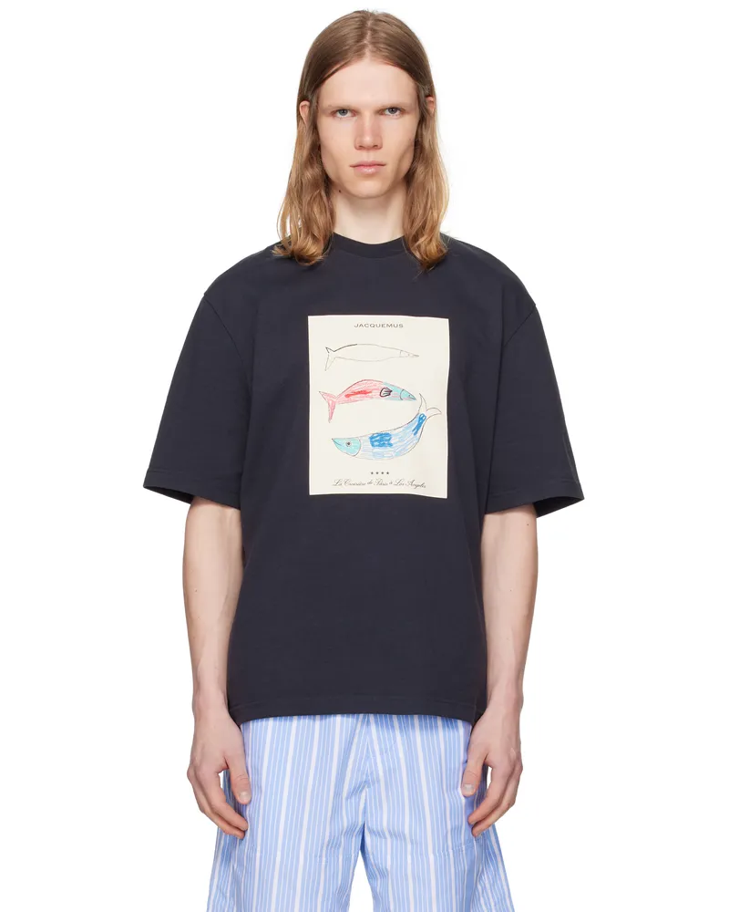 Jacquemus Navy La Croisière 'The Marino' T-shirt 3fp