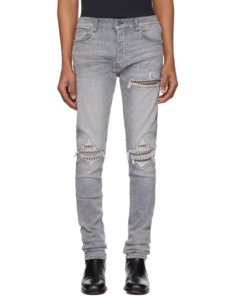 Amiri Gray Boucle MX1 Jeans Concrete