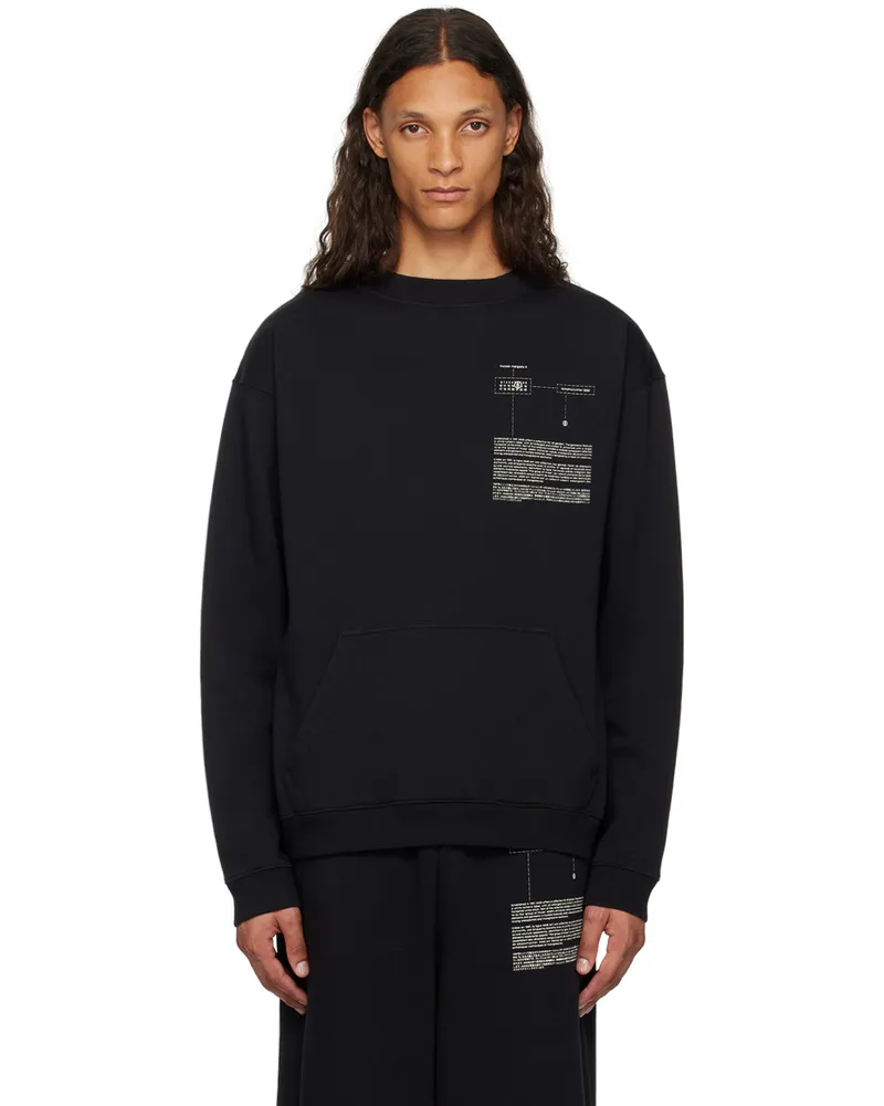 Maison Margiela Black Kangaroo Pocket Sweatshirt 900