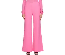 Pink Wide Bootcut Trousers