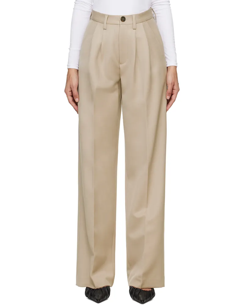 Anine Bing Taupe Carrie Trousers Taupe