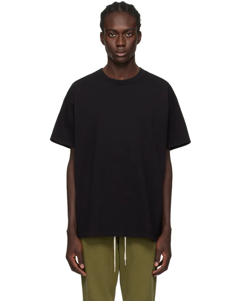 John Elliott + Co Black University T-Shirt Black
