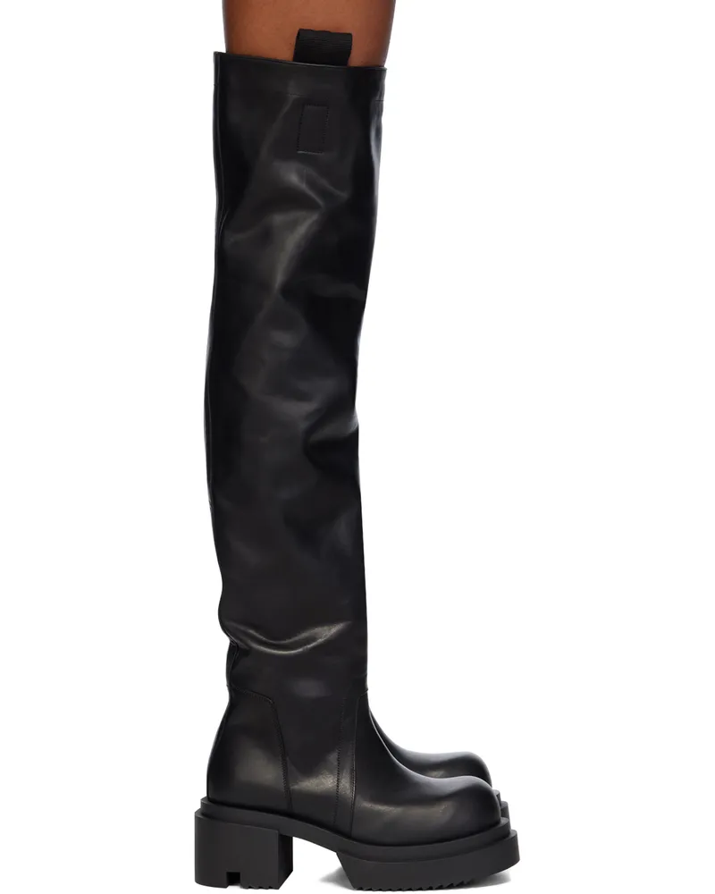 Rick Owens Black Porterville Wader Bogun Boots 09