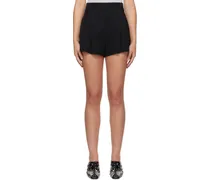 Black Paperbag Waist Shorts