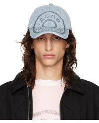 Acne Studios Blue Printed Logo Cap Aav