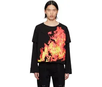 Black Flame Long Sleeve T-Shirt